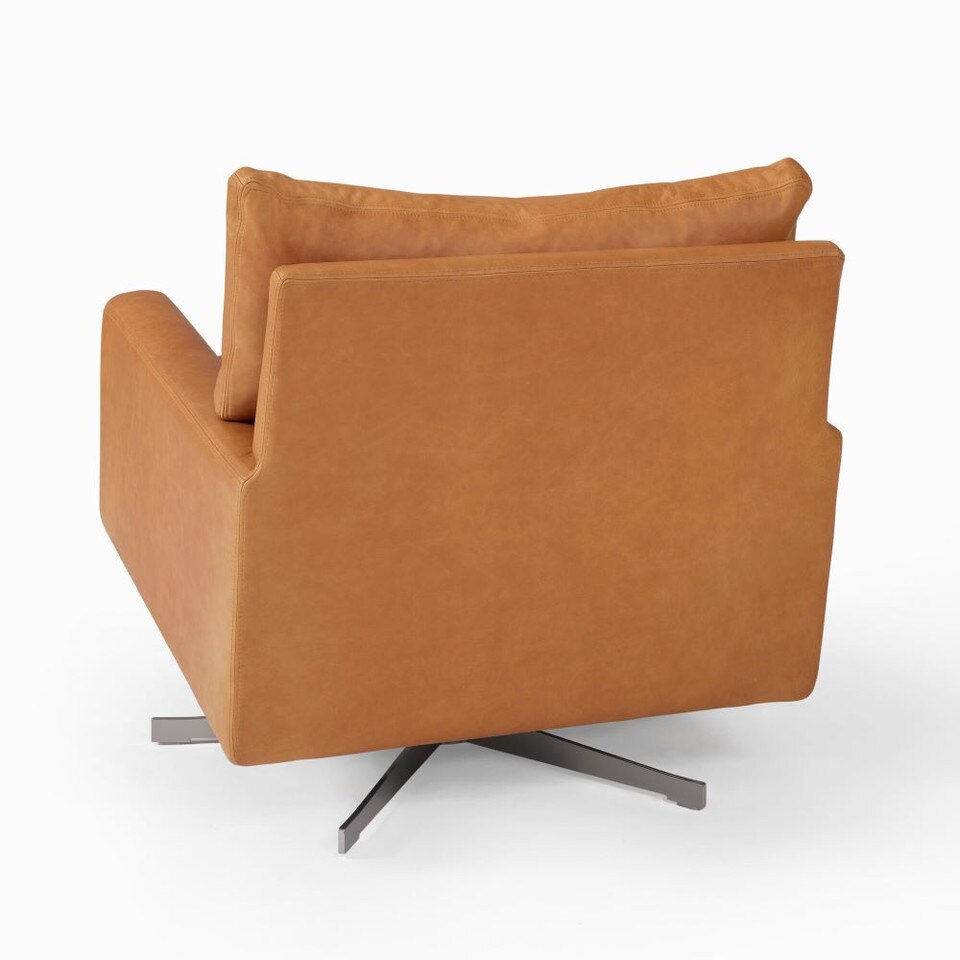 Nelson Leather Swivel Chair West Elm Australia